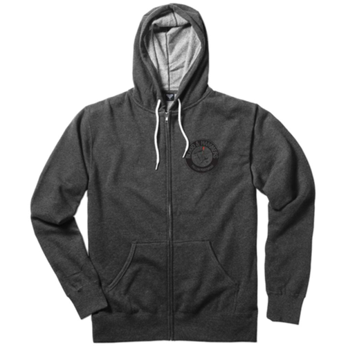 Fallen Blood & Hammer Zip-Up Hooded - Heather Charcoal/Black - Men's Sweatshirt