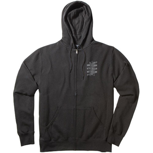 Fallen Rise Arrows Zip-Up Hooded - Black - Men's Sweatshirt