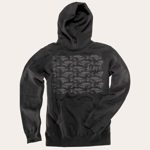 Slave Bass Destruction Pullover Hood - Black/Grey - Sweatshirt