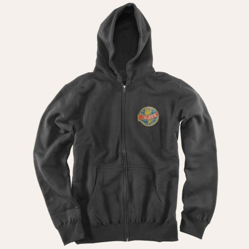 Slave Old World Patch Zip Hood - Black - Sweatshirt