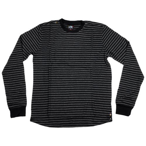 Rusty Sargent Striper L/S Thermal - Black - Mens Sweatshirt