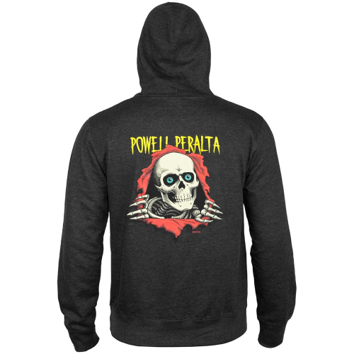 Powell Peralta Ripper Mid Weight Hooded Pullover - Charcoal - Men's Sweatshirt