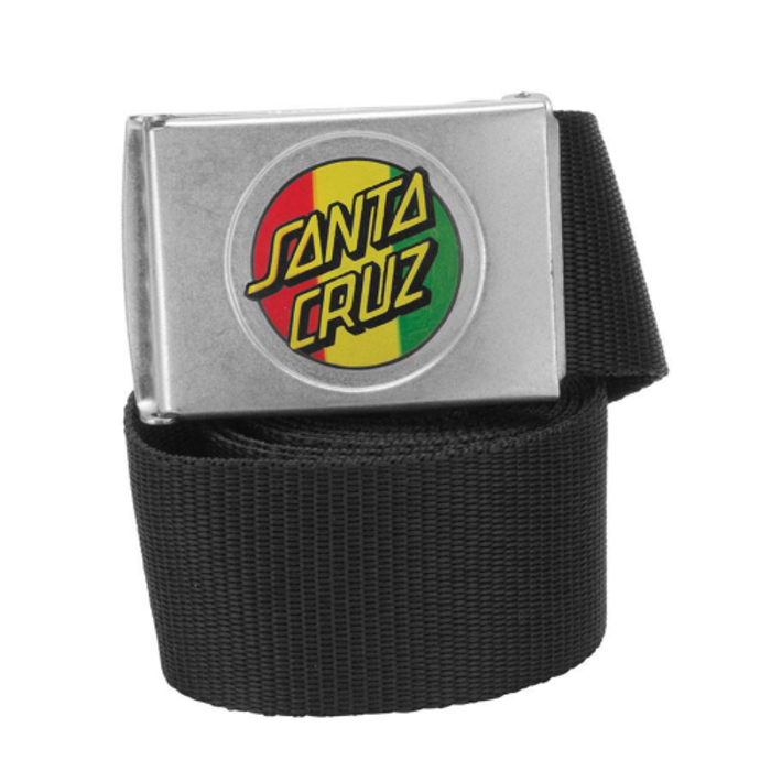 Santa Cruz Rasta Dot Web Belt Black OS Mens - Belt