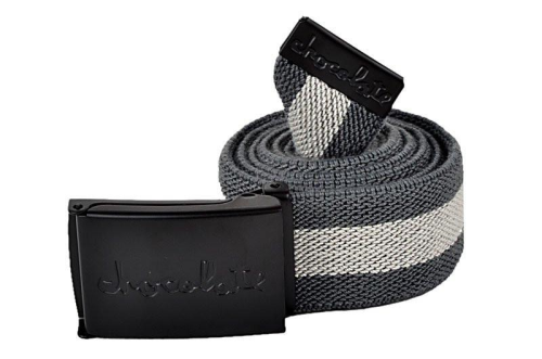Chocolate Striped Scout - Grey/Black - Men's Belt