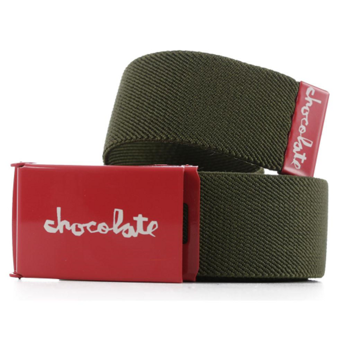 Chocolate Red Square - Green - Men's Belt