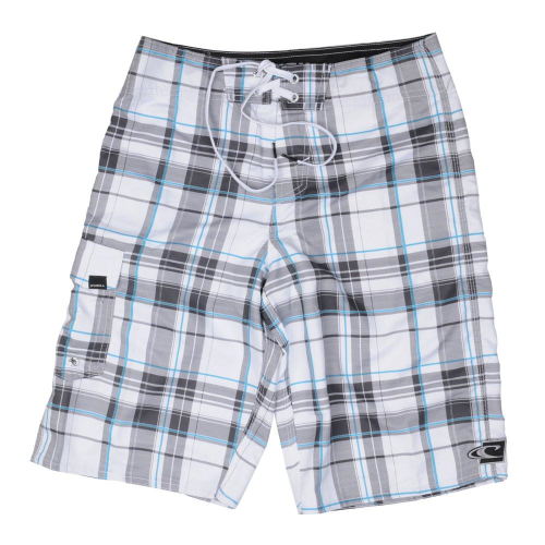 O'Neill Santa Cruz Plaid 2 - White - Mens Boardshorts