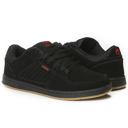 Osiris Protocol SLK - Black/Red/Gum - Men's Skateboard Shoes