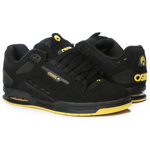 Osiris Peril - Black/Yellow/Black - Men's Skateboard Shoes