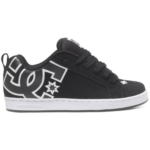 DC Court Graffik - Black/Black/White XKKW - Women's Skateboard Shoes