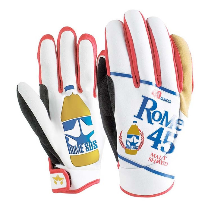 Rome Rome 45 Malt Shred Snowboard Gloves - White  - Men's Gloves