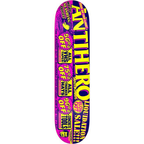 Anti-Hero Liquidation PP Small - Pink/Navy/Yellow - 7.75 - Skateboard Deck