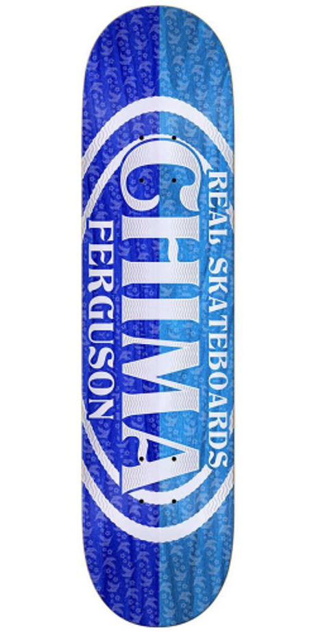 Real Chima Ferguson Premium Oval - Lt. Blue/Blue - 8.38in x 32.43in - Skateboard Deck
