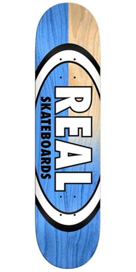 Real Skinny Dip Oval - Blue/Natural - 8.12in x 31.84in - Skateboard Deck