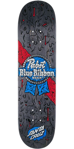 Santa Cruz PBC PBR Slime out Team - Black  - 8.00in x 31.6in - Skateboard Deck