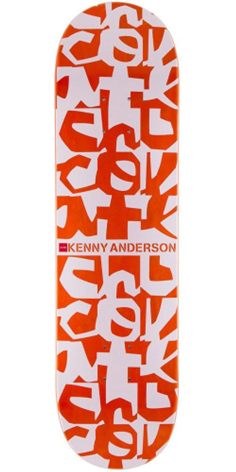 Chocolate Anderson Deconstruct - Orange/White - 8.125in x 31.6in - Skateboard Deck