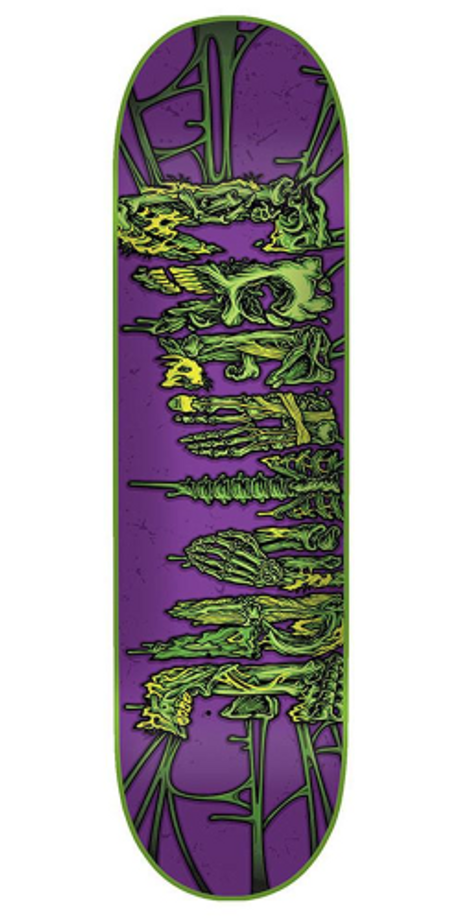 Creature Catacombs MD - Purple/Green - 7.8in x 31.7in - Skateboard Deck