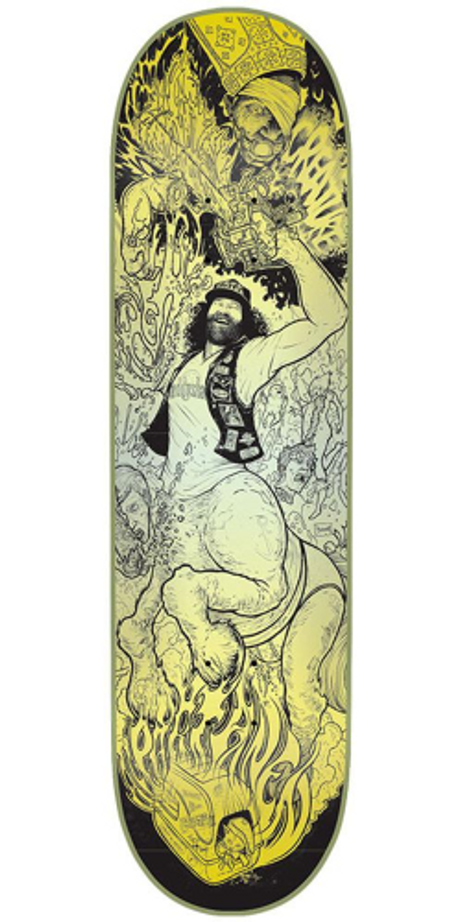 Creature Partanen Rumble Series Pro - Black/Yellow - 31.9in x 8.2in - Skateboard Deck