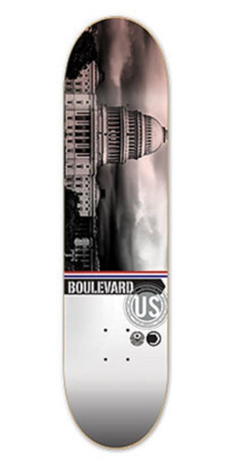 BLVD Team Cityscape - Grey/Multi - 8.5 - Skateboard Deck