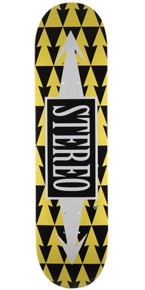 Stereo Arrow Pattern - Yellow - 8.0in - Skateboard Deck