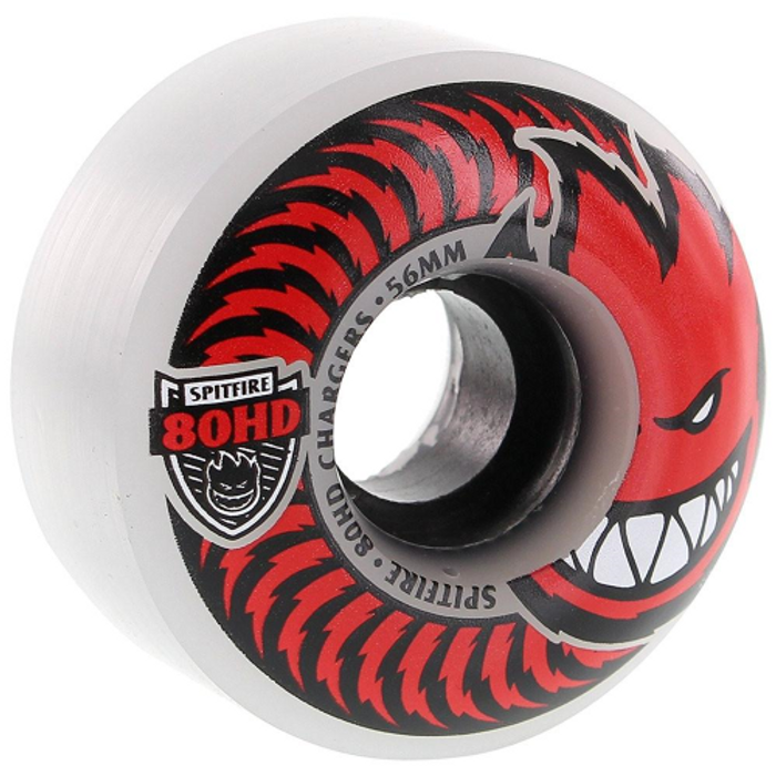 Spitfire 80HD Charger Classic - Clear/Red - 56mm 80a - Skateboard Wheels (Set of 4)