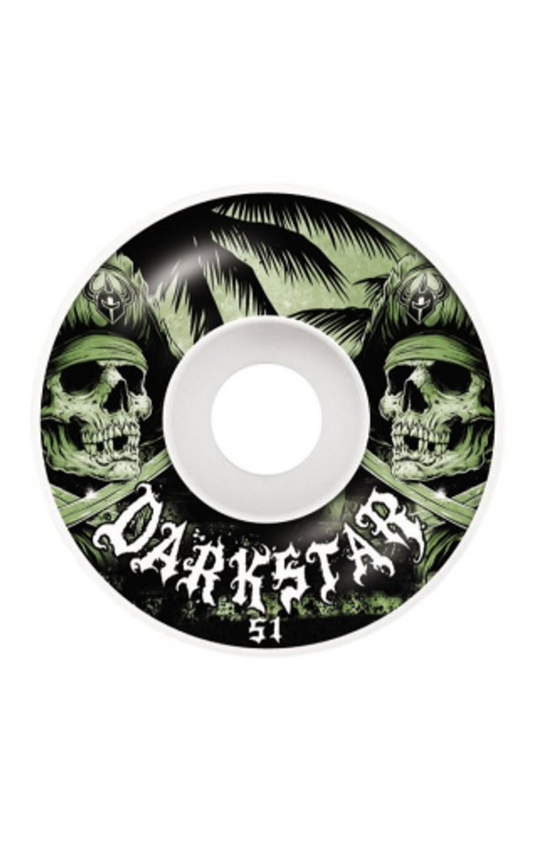 Darkstar Helm - Green/White - 51mm - Skateboard Wheels (Set of 4)