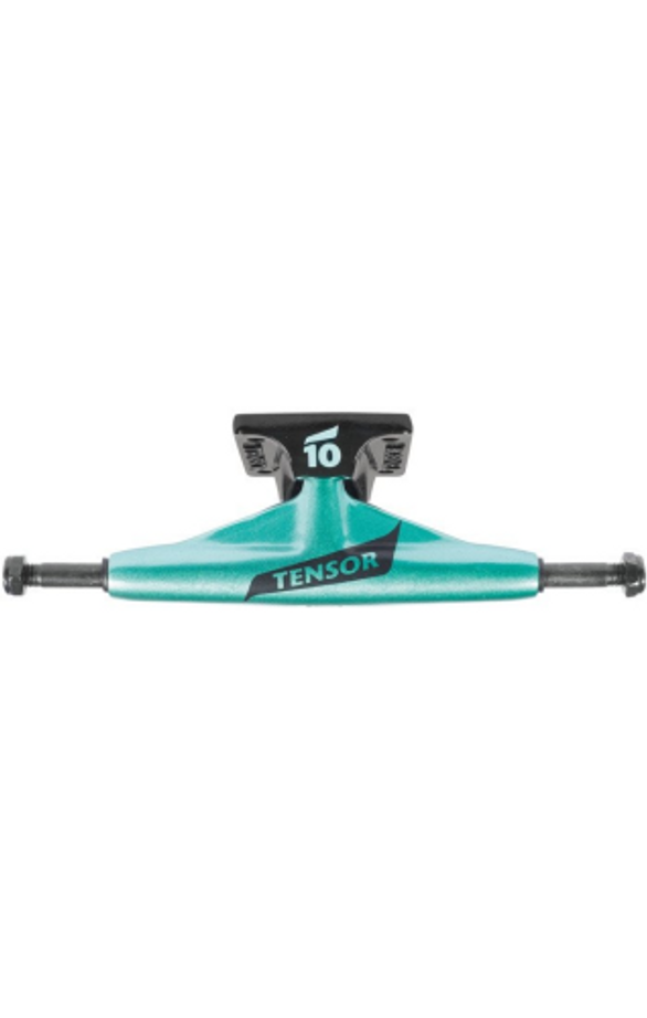 Tensor Aluminum Low Tens Flick - Black/Teal - 5.55 - Skateboard Trucks (Set of 2)