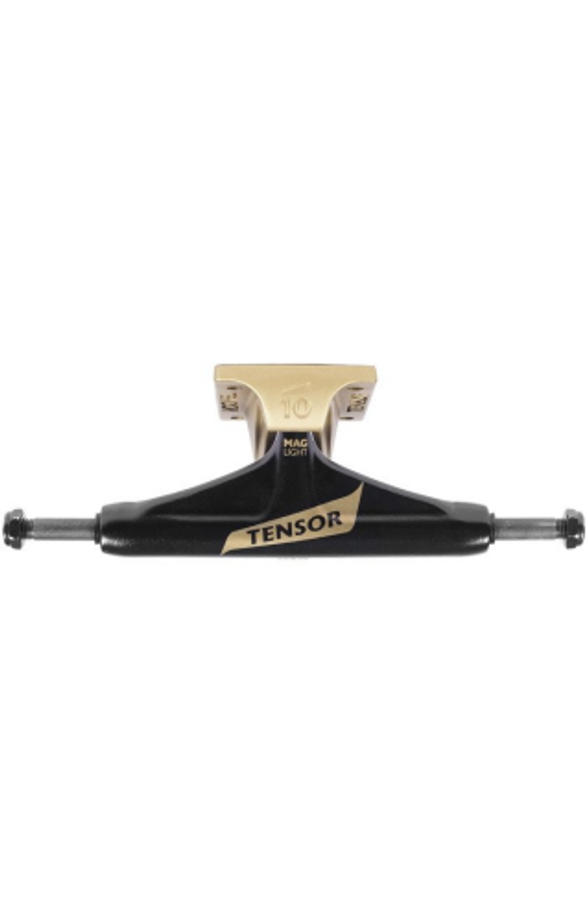 Tensor Magnesium Light Regular Tens Flick - Black/Gold - 5.5 - Skateboard Trucks (Set of 2)