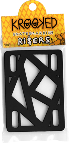 Krooked - Black - 1/4in - Skateboard Riser (2 PC)