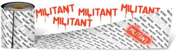 Mini Logo Militant Grip Strip 9in x 33in - Black - Skateboard Griptape (1 Sheet)