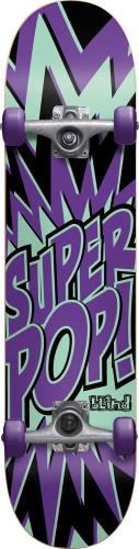 Blind Super Pop! - Purple/Black/Teal - 7.4in - Youth Complete Skateboard