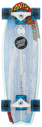 Santa Cruz Skate Land Shark Cruzer - Blue/White - 8.8in x 27.7in - Complete Skateboard
