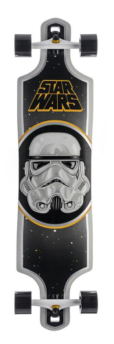 Santa Cruz Star Wars Stormtrooper Drop Thru - Black/White - 10in x 40in - Complete Skateboard