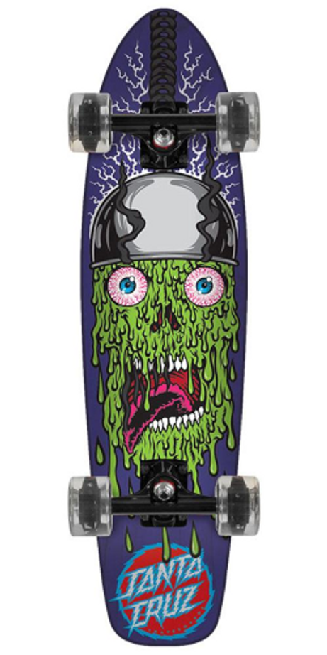 Santa Cruz Jammer Execution w/ Disco Balls Wheels - Purple/Green - 7.4in x 29.1in - Complete Skateboard