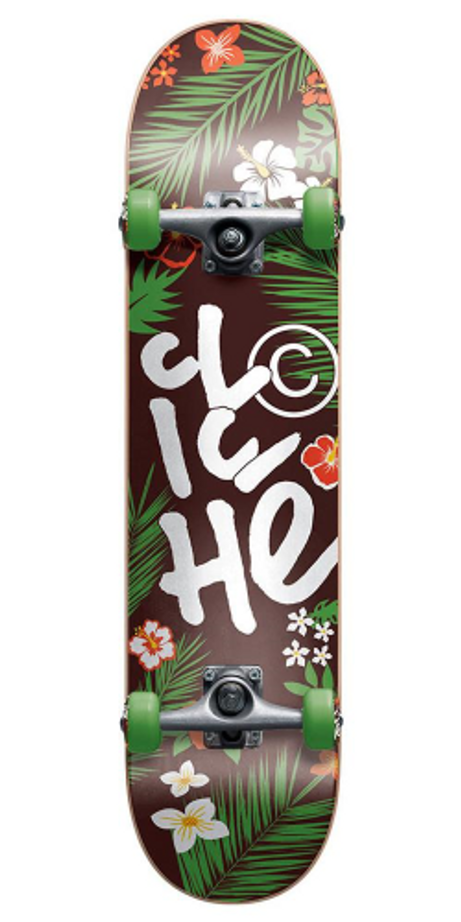 Cliche Hanalei - Green/Brown - 7.75 - Complete Skateboard
