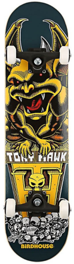Birdhouse Hawk Gargoyle - Navy/Yellow - 7.5 - Complete Skateboard