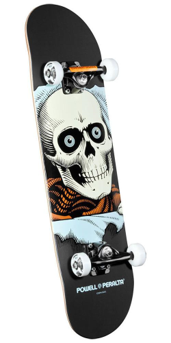 Powell Peralta Ripper - Grey - 8.0in x 32.125in - Complete Skateboard