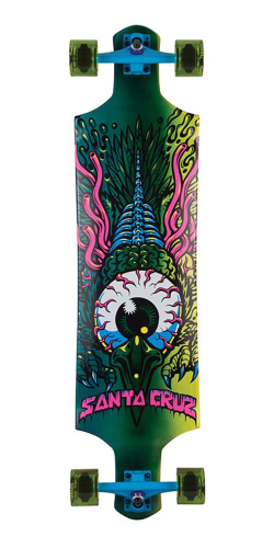 Santa Cruz Eagle Eye Drop Down - Multi - 10in x 40in - Complete Skateboard