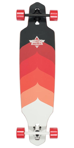 Dusters Wake Krypt Longboard - Kryptonic Red - 38.0in - Complete Skateboard
