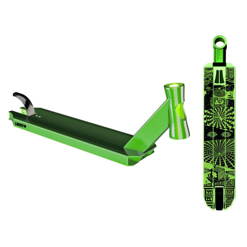 Lucky Prospect Pro Deck  - Halo Green - 4.25in x 19.5in - Scooter Deck