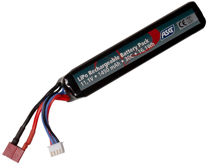 ASG - Airsoft Battery - 11.1V 1450mAh 30C Lipo T-Plug