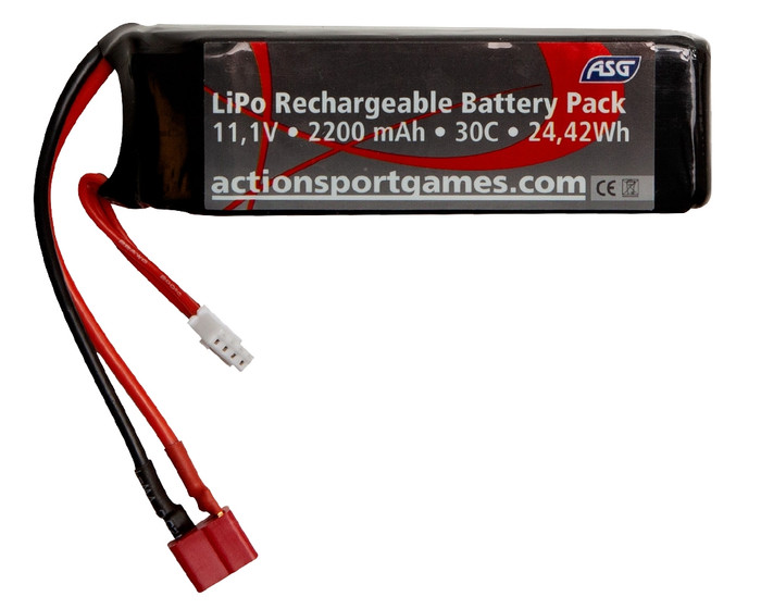 ASG - Airsoft Battery - 11.1V 2200mAh 30C Lipo T-Plug
