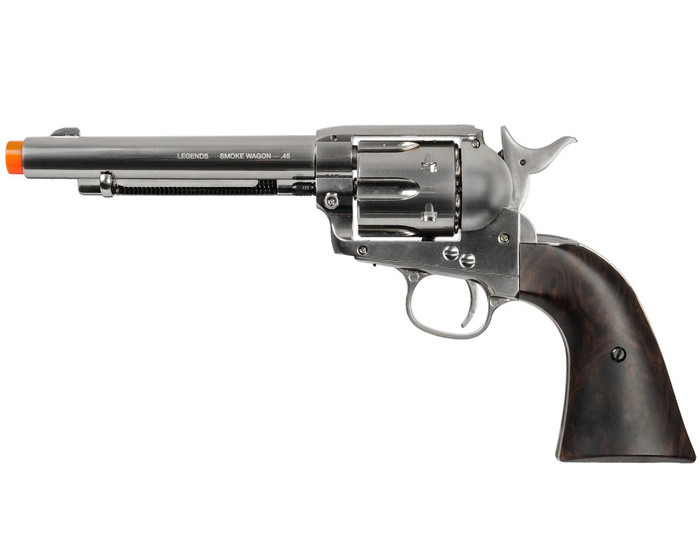 Legends CO2 Airsoft Revolver - Smoke Wagon - Nickel