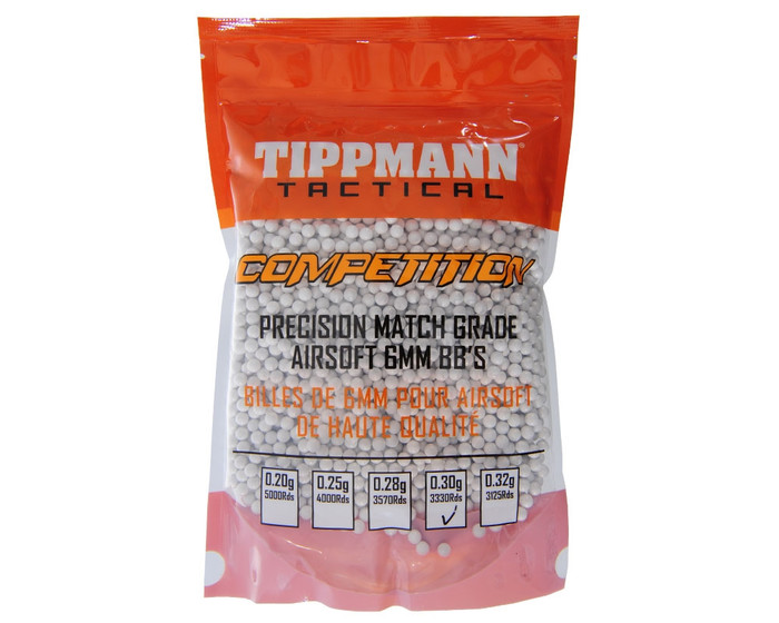 Tippmann Tactical Competition Airsoft BB's - .30g - 3,330 Rounds -White (65526)