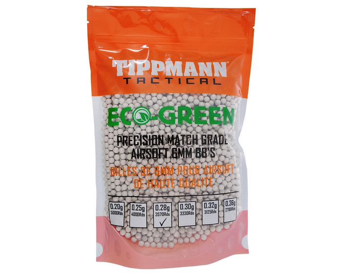 Tippmann Tactical Eco Airsoft BB's - .28g - 3,570 Rounds - White (65532)