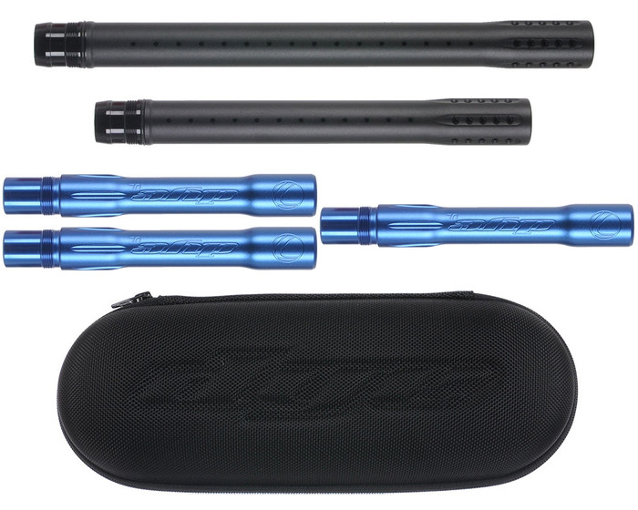 Dye Ultralite Complete Barrel Kit - Autococker - Dust Black Front/Dust Blue Back