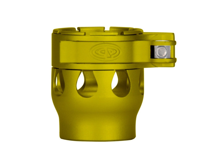 Custom Products Lever Lock Clamping Feed Neck - Autococker/Bob Long Thread - Dust Yellow