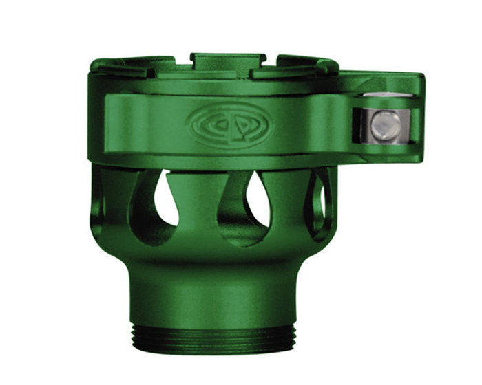 Custom Products Lever Lock Clamping Feed Neck - Azodin/Empire/Kingman/Smart Parts/WDP Thread - Dust Green