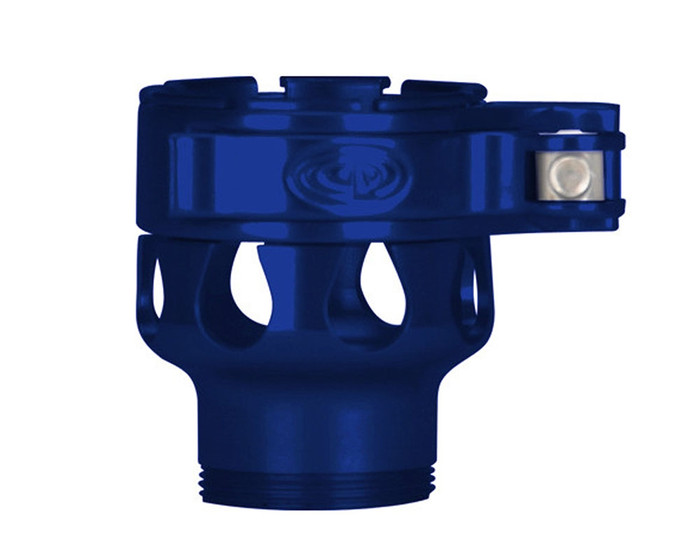 Custom Products Lever Lock Clamping Feed Neck - Dangerous Power/Dye/Proto Thread - Blue