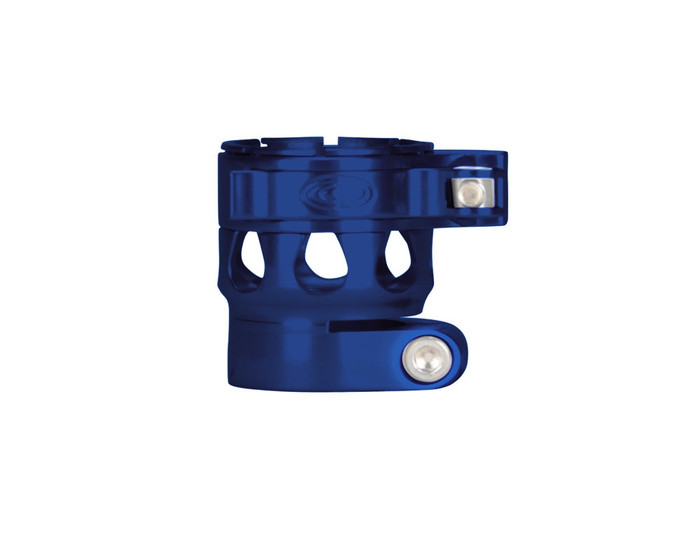 Custom Products Lever Lock Clamping Feed Neck - Planet Eclipse Late Model Ego/Etek Thread - Blue