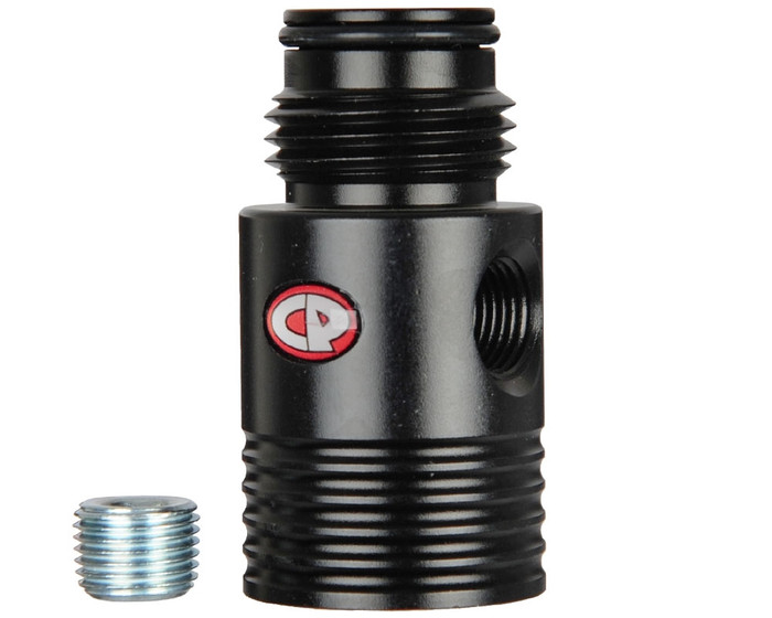 Custom Products Inline Regulator Gauge Port Adapter - Dust Black